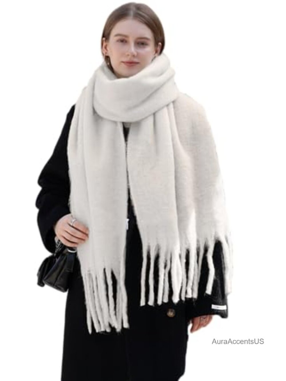 Oversized Thickened Pashmina Shawl Wrap Scarf Blanket for Women - Soft